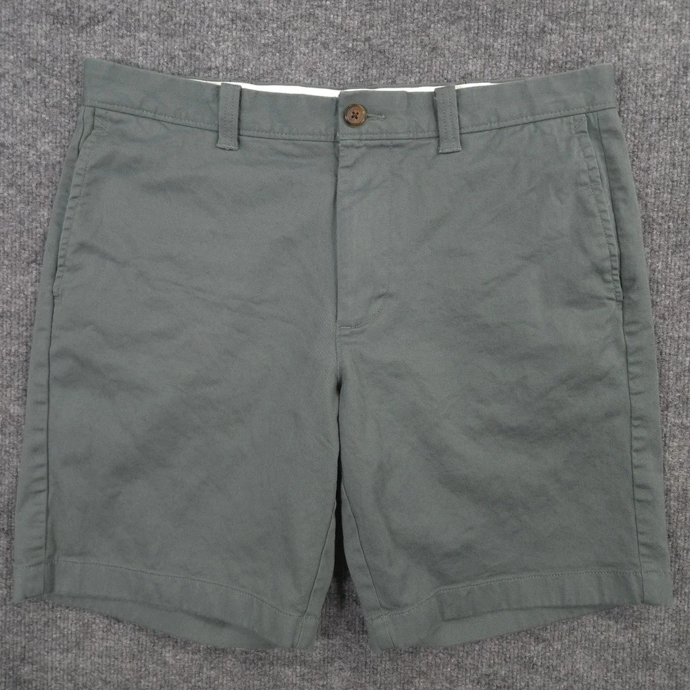 J Crew Flex Chino Shorts Mens 33 Sage Green Stretch Twill Preppy Golf 9